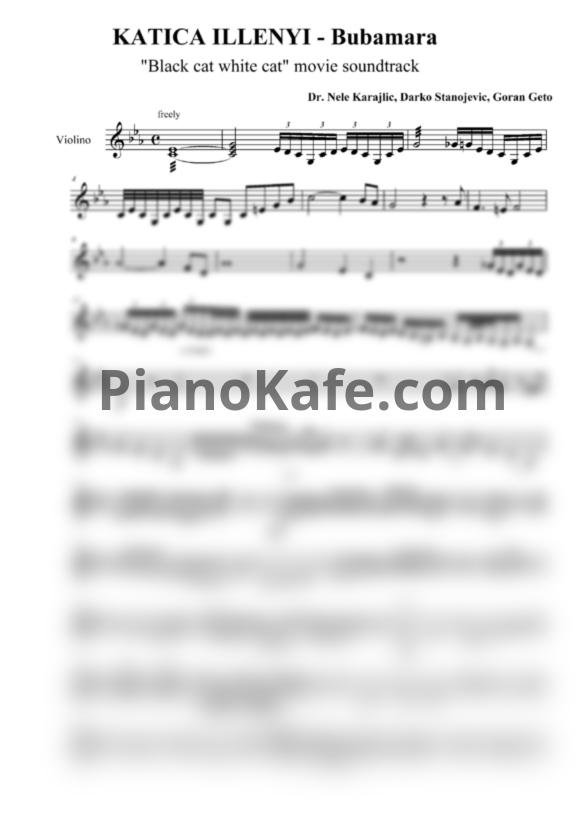 Ноты Katica Illényi - Bubamara - PianoKafe.com