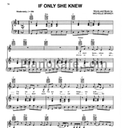 Ноты Michelle Branch - If only she knew - предпросмотр