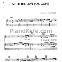 Ноты Air supply - After the love has gone