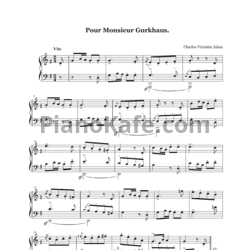 Ноты Шарль Алькан - Pour monsieur gurkhaus