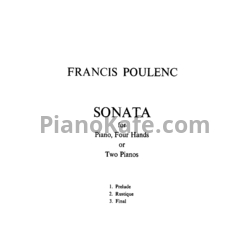 Ноты Франсис Пуленк - Соната (для фортепиано в 4 руки) - предпросмотр