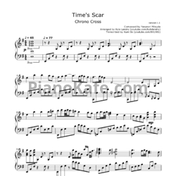 Ноты Yasunori Mitsuda - Scars of time (Chrono cross)