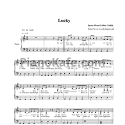 Ноты Jason Mraz feat. Colbie Caillat - Lucky