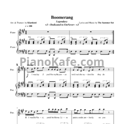 Ноты The Summer Set - Boomerang
