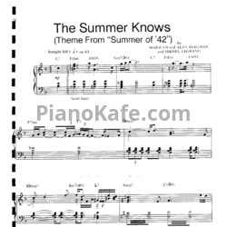 Ноты Bill Evans - The summer knows - предпросмотр