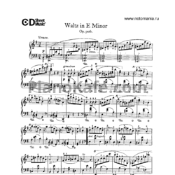 Ноты Ф.Шопен - Вальс №14 ми минор (B. 59) - предпросмотр