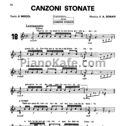 Ноты Gianni Morandi - Canzoni stonate - предпросмотр