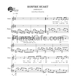 Ноты James Blunt - Bonfire heart