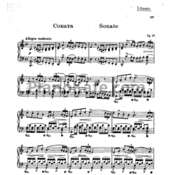 Ноты Николай Лысенко - Соната (Op. 16) - предпросмотр