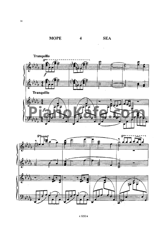 Ноты Жанна Металлиди - Море №2 (для фортепиано в 4 руки) - PianoKafe.com