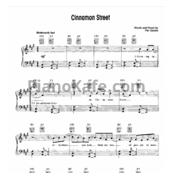 Ноты Roxette - Cinnamon street - предпросмотр