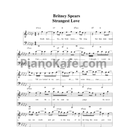 Ноты Britney Spears - Strangest Love - предпросмотр