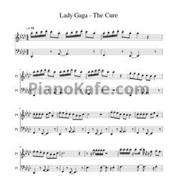 Ноты Lady Gaga - The cure - предпросмотр