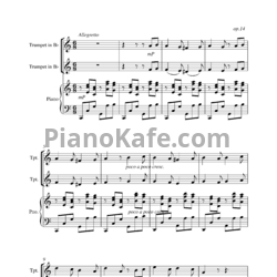 Ноты Илья Арзуманов - Чародейкою Зимою (Для двух труб и фортепиано) - предпросмотр