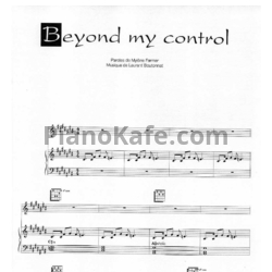 Ноты Mylene Farmer - Beyond my control - предпросмотр