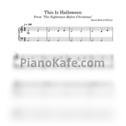 Ноты Daniel Robert Elfman - This is Halloween (Облегченное переложение) - предпросмотр