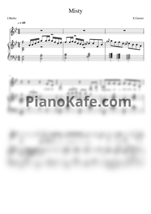 Ноты Ella Fitzgerald - Misty - PianoKafe.com
