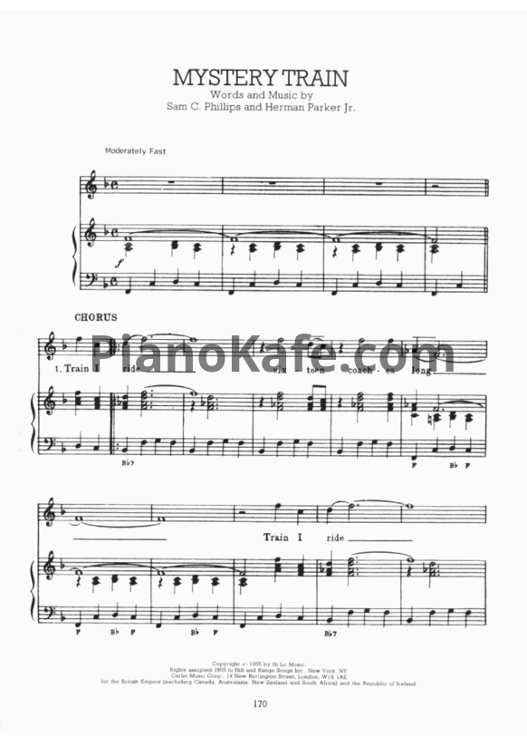 Ноты Elvis Presley - Mystery train - PianoKafe.com
