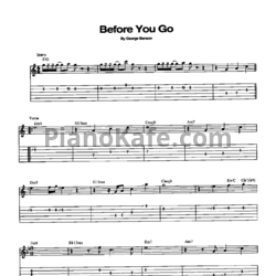 Ноты George Benson - Before you go (Guitar tabs) - предпросмотр