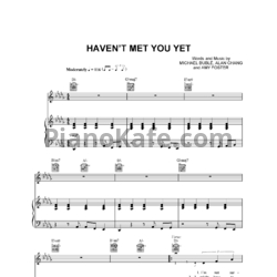 Ноты Michael Buble - Haven't met you yet - предпросмотр