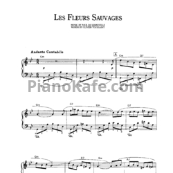 Ноты Richard Clayderman - Les fleurs sauvages - предпросмотр