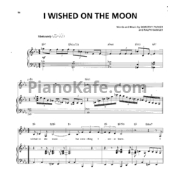 Ноты Billie Holiday - I wished on the moon - предпросмотр