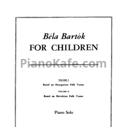 Ноты Бела Барток - Для детей. Выпуск 1 - предпросмотр