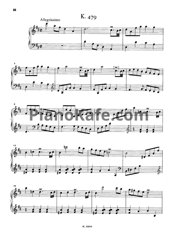 Ноты Д. Скарлатти - Соната K479 - PianoKafe.com