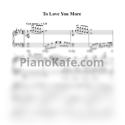 Ноты Celine Dion - To love you more (Piano cover) - предпросмотр