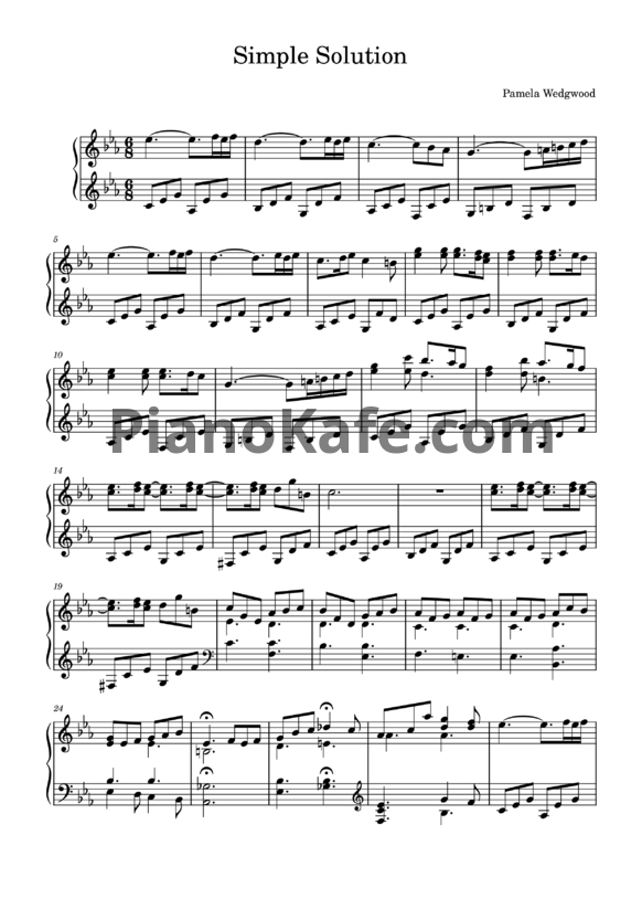 Ноты Pamela Wedgwood - Simple solution - PianoKafe.com