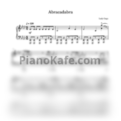 Ноты Lady Gaga - Abracadabra - предпросмотр