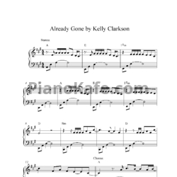 Ноты Kelly Clarkson - Already gone - предпросмотр