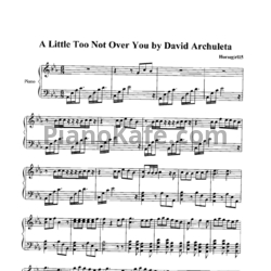 Ноты David Archuleta - A little too not over you - предпросмотр