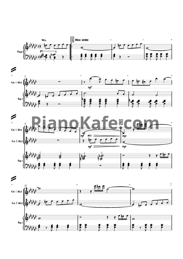 Ноты Альфред Шнитке - Танго - PianoKafe.com