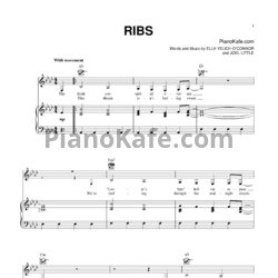 Ноты Lorde - Ribs - предпросмотр