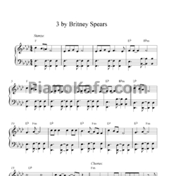 Ноты Britney Spears - Three - предпросмотр