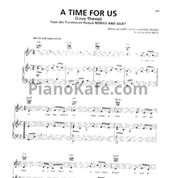 Ноты Nino Rota - A time for us (Love theme) - предпросмотр