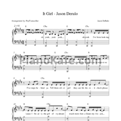 Ноты Jason Derulo - It girl - предпросмотр