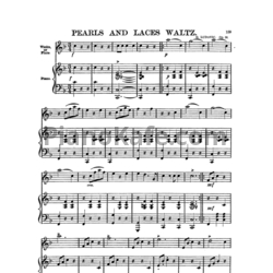 Ноты Л. Гоббартс - Жемчуга и кружева. Вальс для фортепиано (Op. 50) - предпросмотр