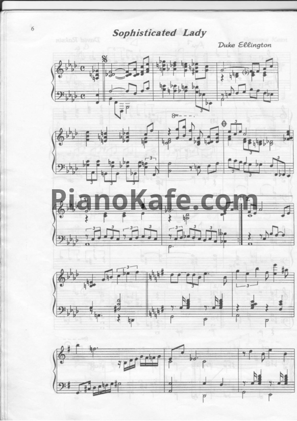 Ноты Duke Ellington - Sophisticated lady - PianoKafe.com