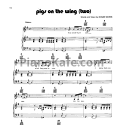 Ноты Pink Floyd - Pigs on the wing (two) - предпросмотр