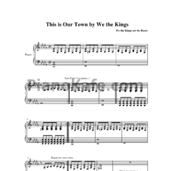 Ноты We The Kings - This is our town