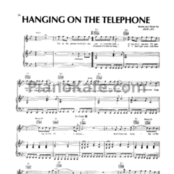 Ноты Blondie - Hanging On The Telephone - предпросмотр
