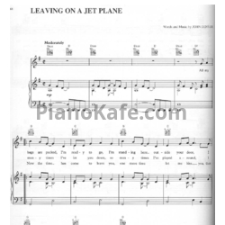 Ноты John Denver - Leaving on a jet plane - предпросмотр