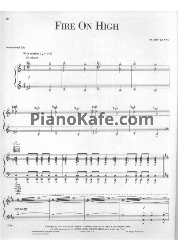 Ноты Electric Light Orchestra - Face the music (Книга нот) - PianoKafe.com