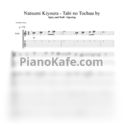 Ноты Natsumi Kiyoura - Tabi no Tochuu by (Spice and Wolf - Opening) - предпросмотр
