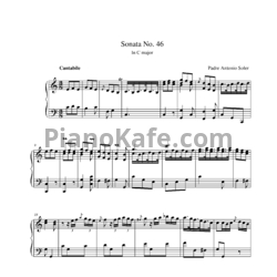 Ноты Antonio Soler - Sonata No. 46 in C major - предпросмотр