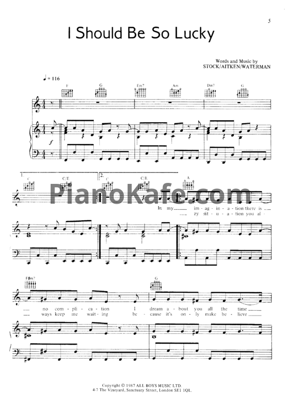 Ноты Kylie Minogue - Kylie (Книга нот) - PianoKafe.com