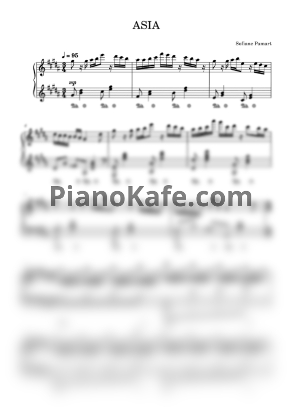 Ноты Sofiane Pamart - Asia - PianoKafe.com