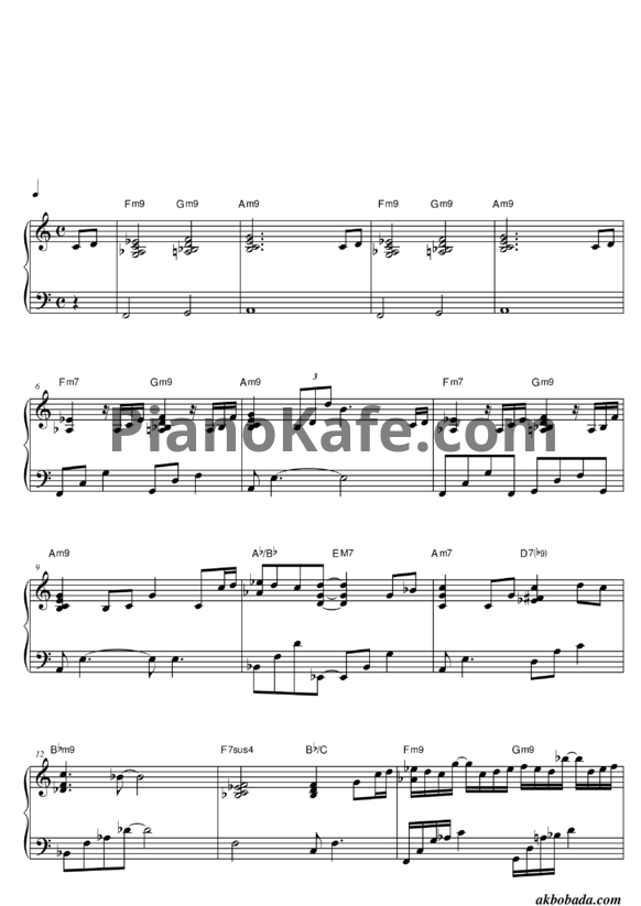 Ноты Yiruma - 1315's Improvisation A - PianoKafe.com